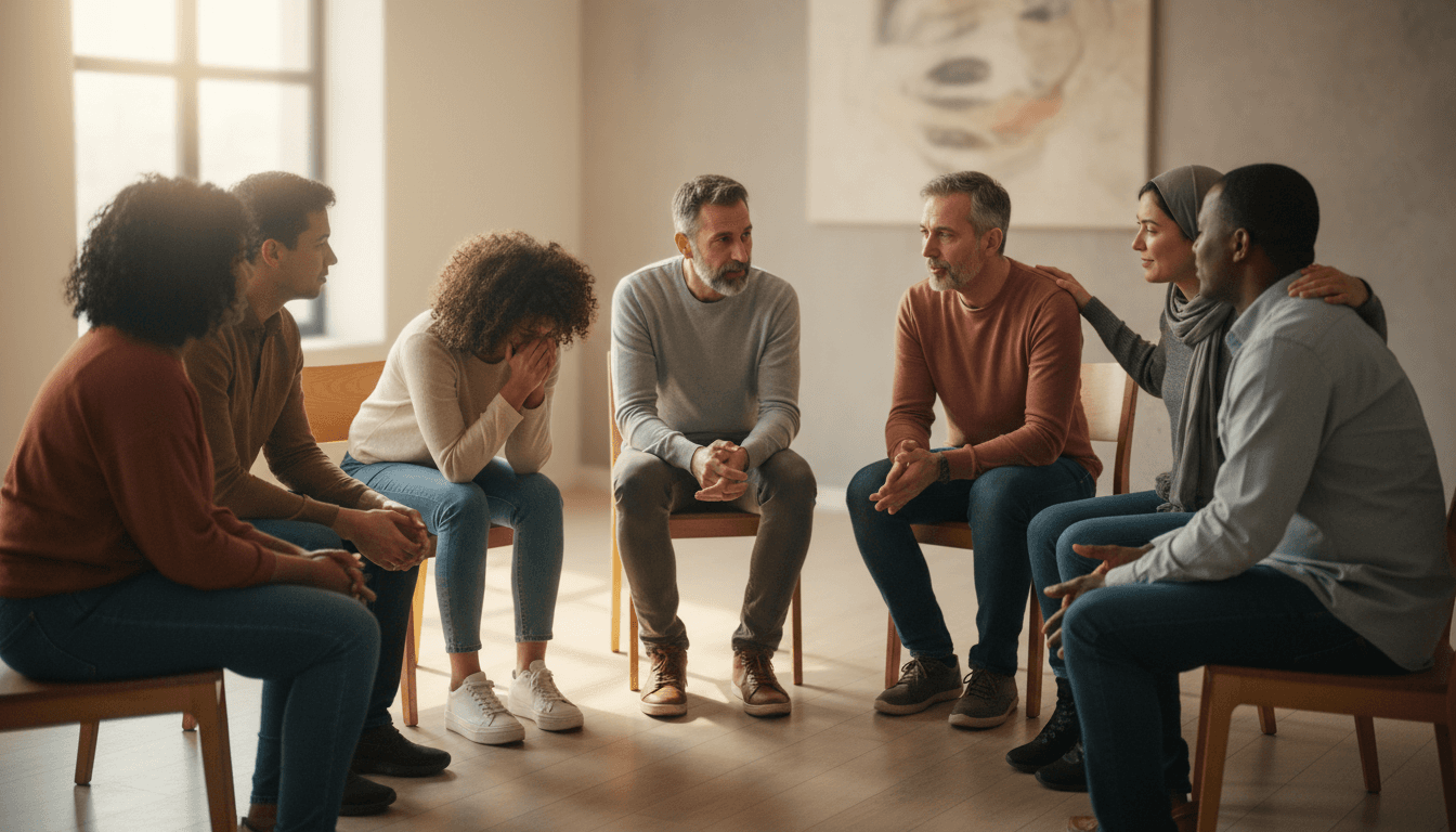 Support group in discussion